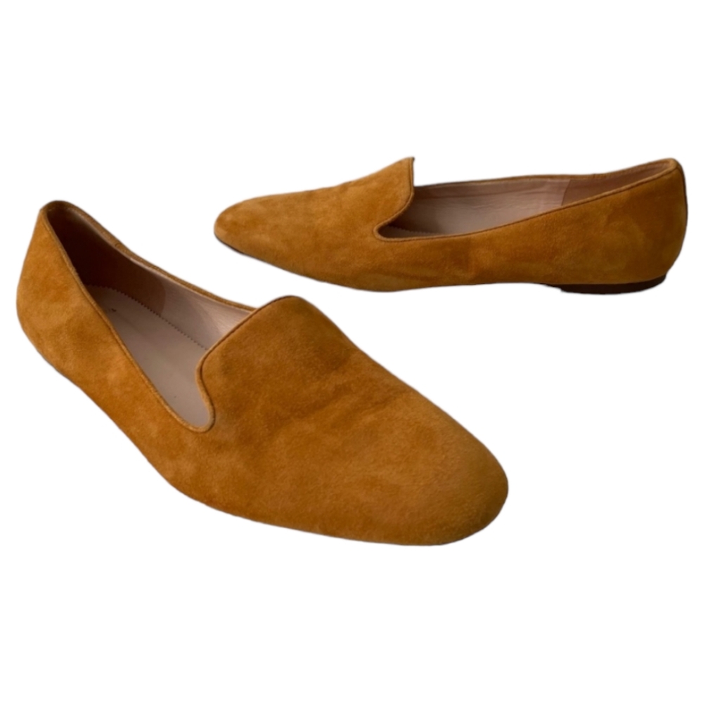 J. Crew Loafers Shoes Roasted Cider Womens 9.5 Suede camel Fall Color Flats